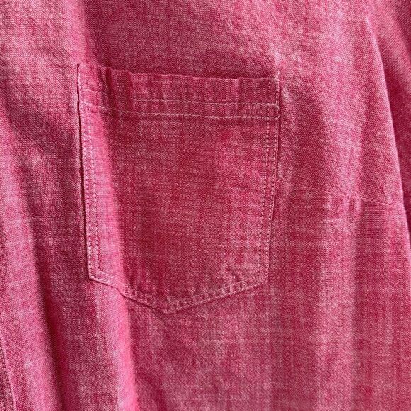 Banana Republic Long Sleeve Soft Washed Light Red Button-Up Shirt 100% Cotton - Picture 6 of 8